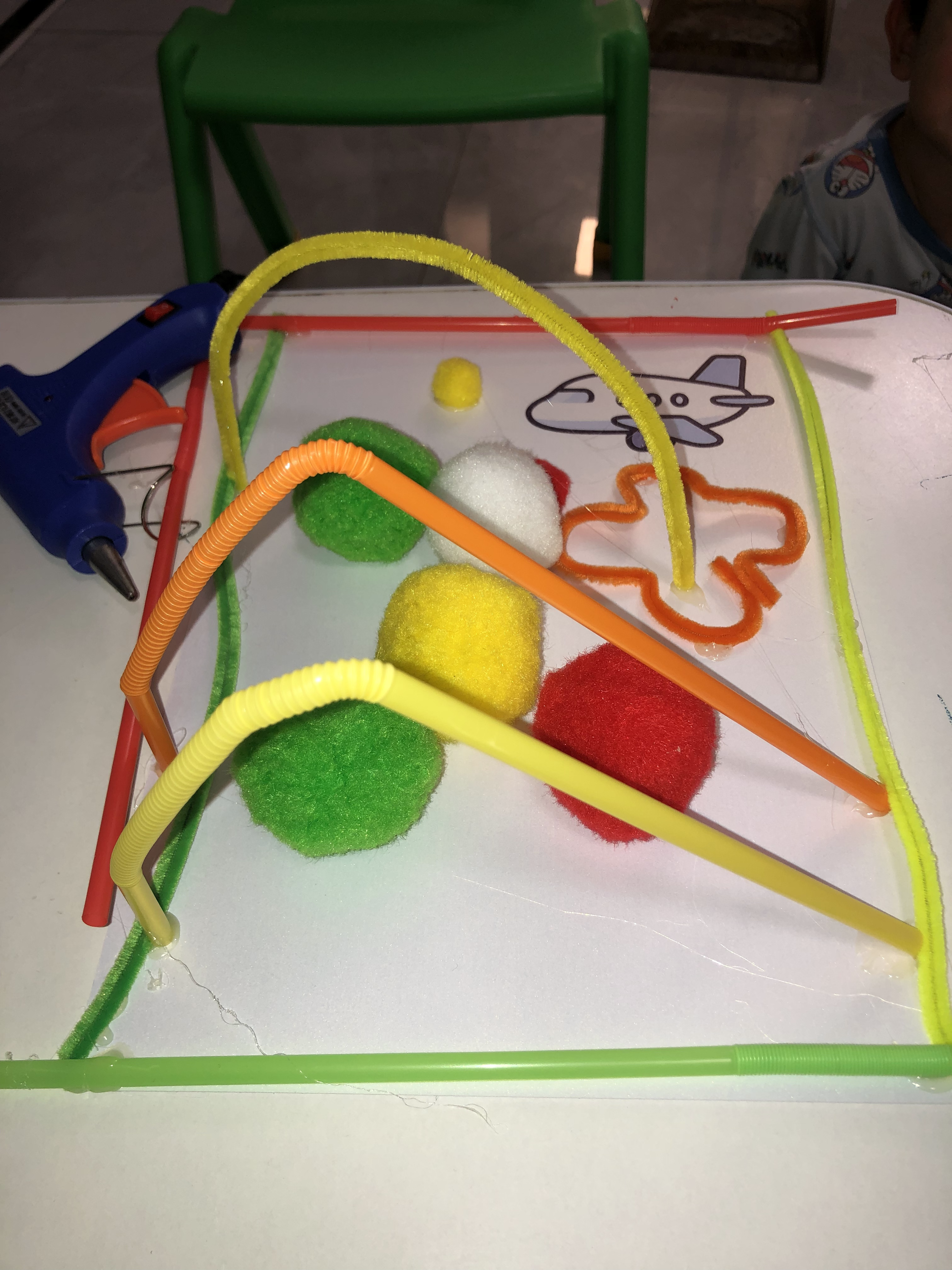 Work in progress showing 3D elements being added